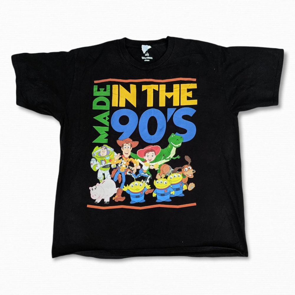Disney Pixar Made in the 90’s Toy Story Black Short Sleeve Crew T Shirt